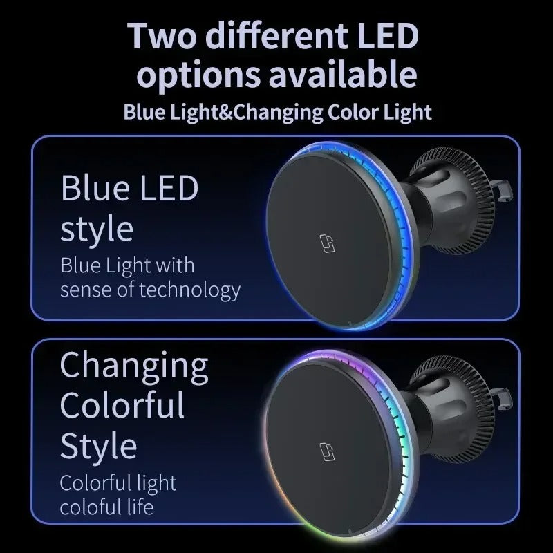 30W Magnetic Car Wireless Charger RGB™