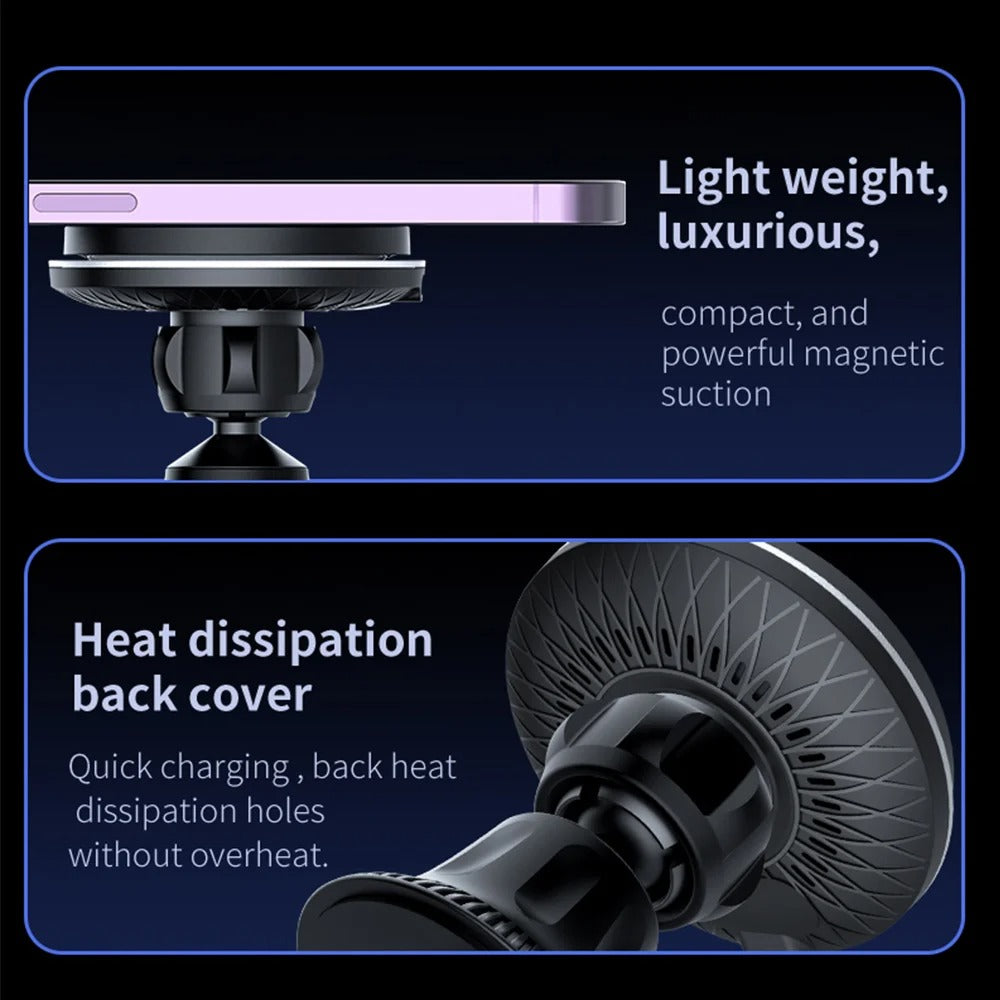30W Magnetic Car Wireless Charger RGB™
